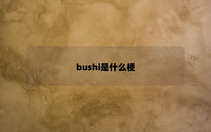 bushi是什么梗